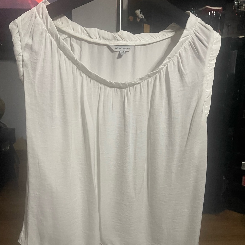 Naked Zebra Women's New Style White Blouse - size M